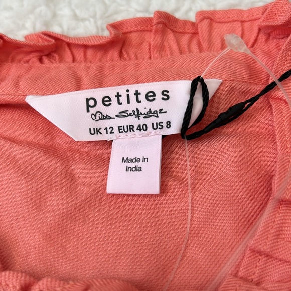 NWT  petites Miss Selfridge short sleeve mini dress with ruffle bottom - Picture 5 of 8